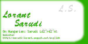 lorant sarudi business card